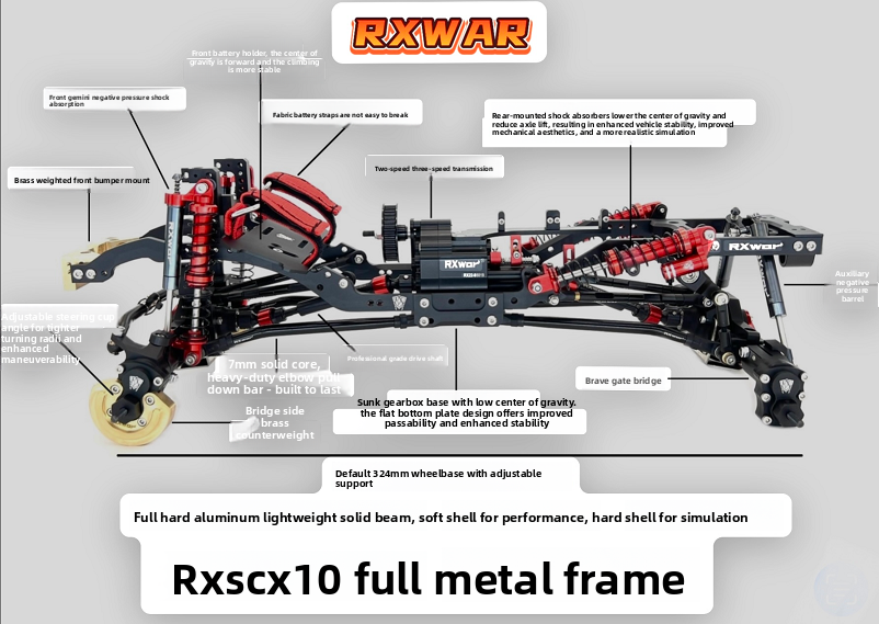 RXwAR RXZ10 CYHT 1/10 4WD Rc Car RTR