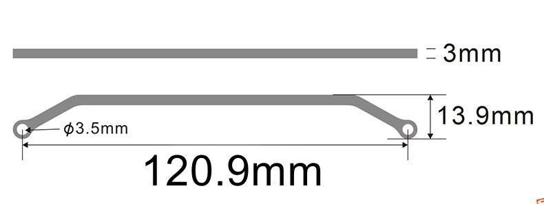 KAYA 1/14 Tamiya Hercules Stainless Steel Front Axle Tie Rod OP