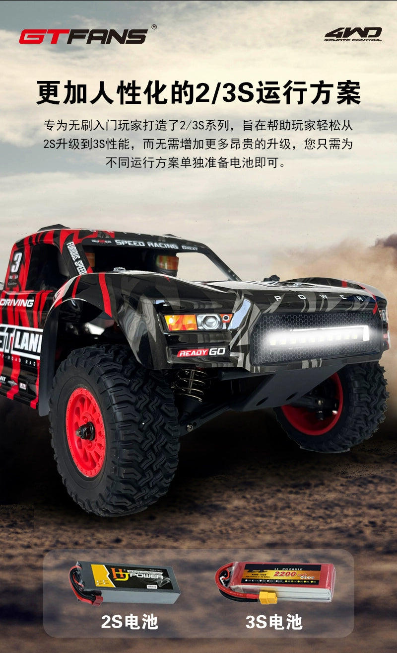 GTFANS M607 1/12 4wd Brushless RC CAR 2S 70KM/H RTR