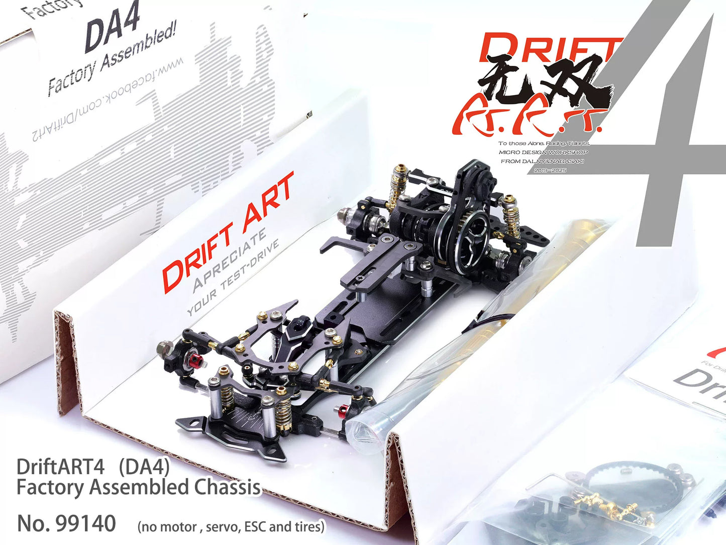 DRIFTART 99140/99140 + 98205 1/24 Rwd Rc Drift Car Frame Pre-assembled Version