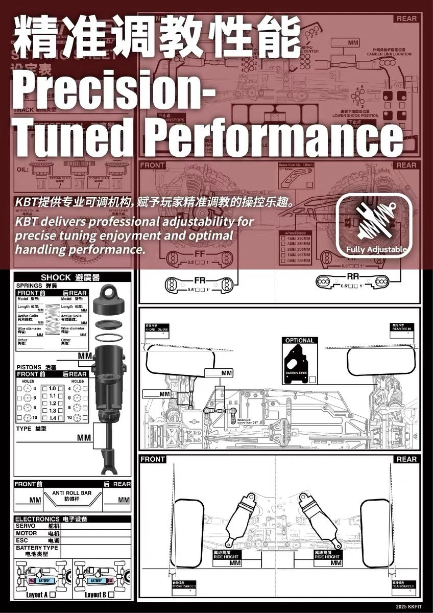 KKPIT 1/9 KONE SP TTE TRUGGY Rc Car 330MM Wheelbase KIT