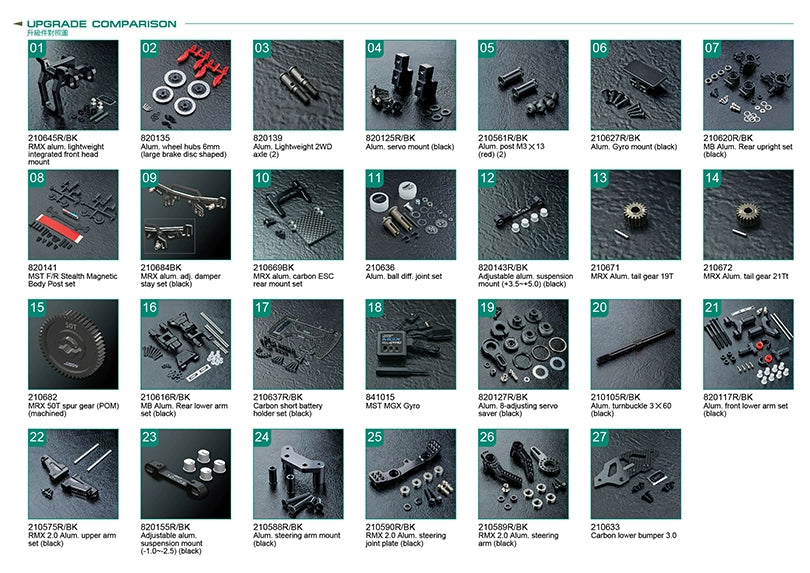 MST 1/10 RC drift car frame MRX GT v1.5 RWD KIT 532209