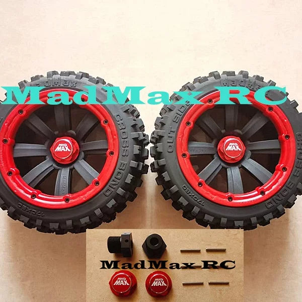 MadMax Wheel Tire Assembly with Combiner for 1/8 Rc Cars