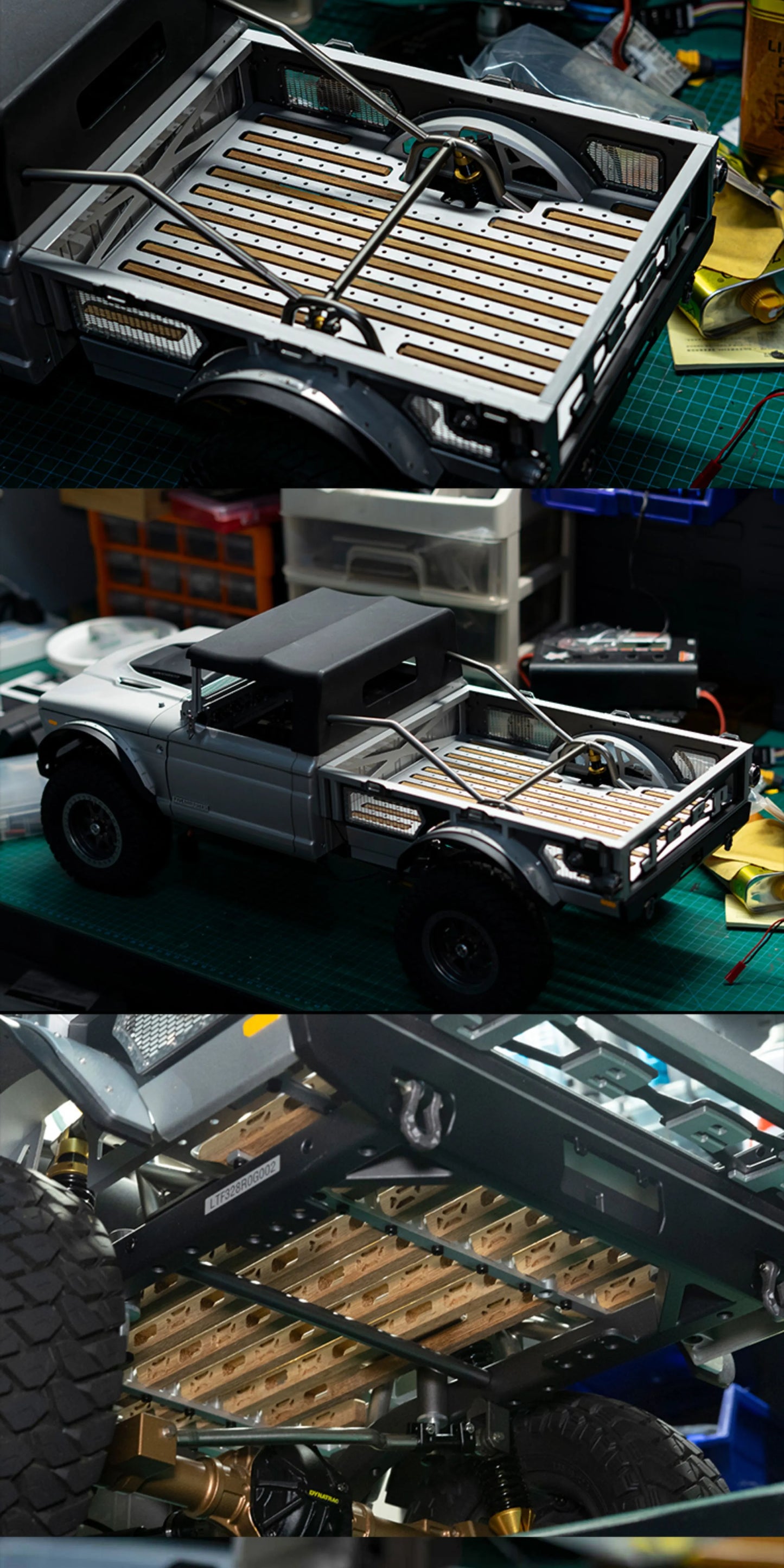 TWOLF M715 1/8 Rc Car Rear Bucket Hollow Wood Trim Limited Edition