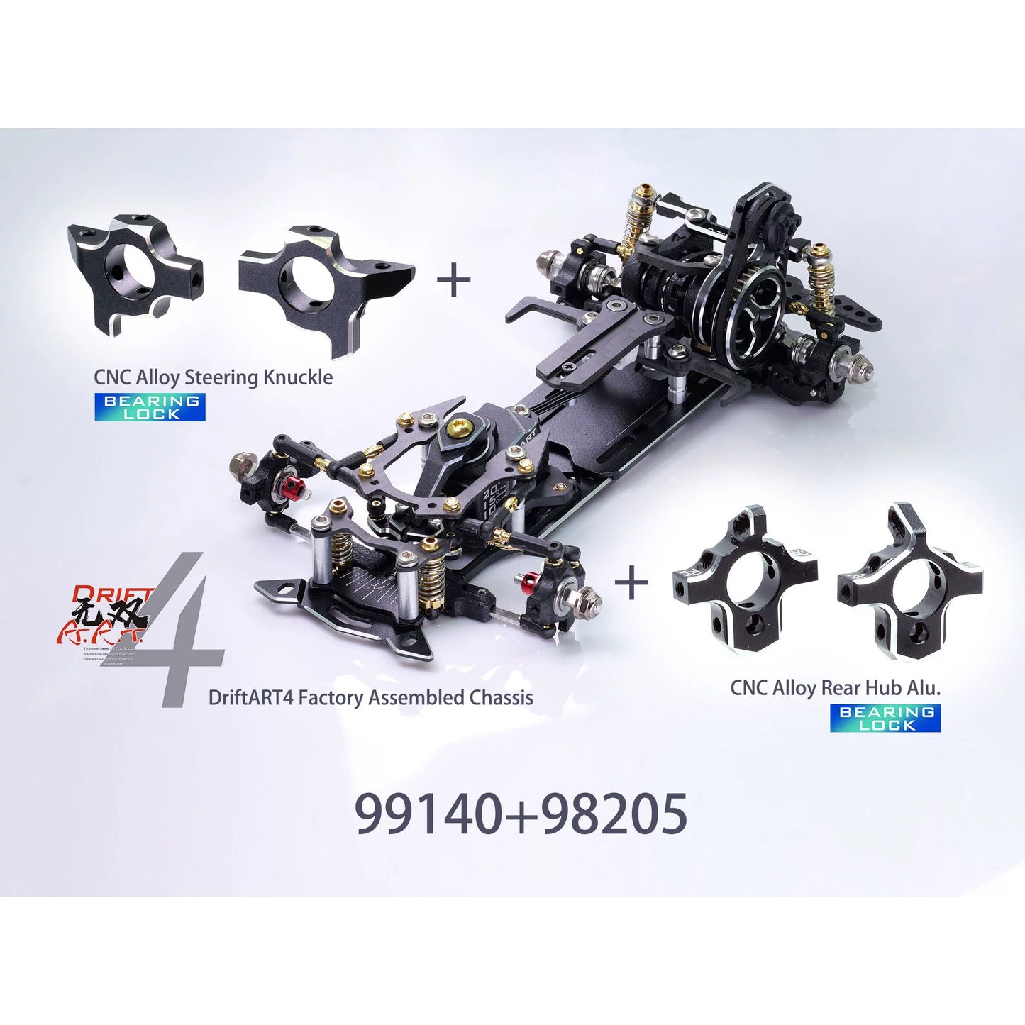 DRIFTART 4 Pre-assembled Frame for 1/24 Rc Drift Car 99140/99140 + 98205
