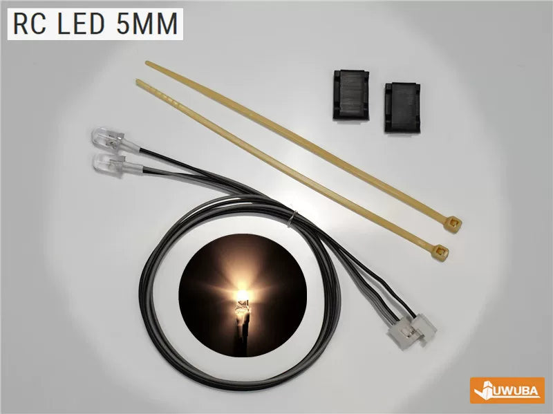 1/14 TAMIYA RC TRACTOR 4-in-1 PH2.0 LED MFC-03 01 3MM 5MM LED Light 5pcs