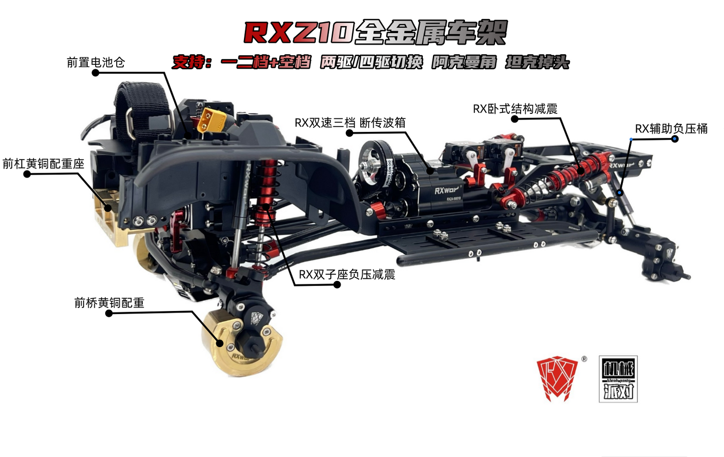 RXwAR RXZ10 CYHT 1/10 4WD Rc Car RTR