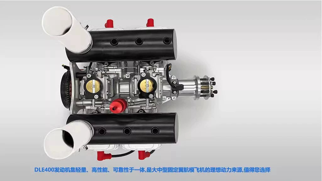 DLE 400 RC Fixed-wing Aircraft Air-cooled Engine Electric Start with Power Generation Function 400W
