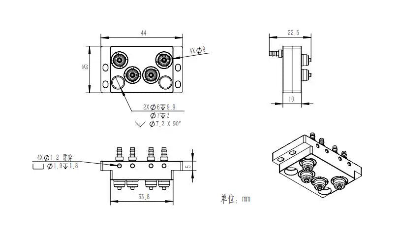 KABOLITE K970 1/14 Rc Hydraulic Excavator Quick Connector