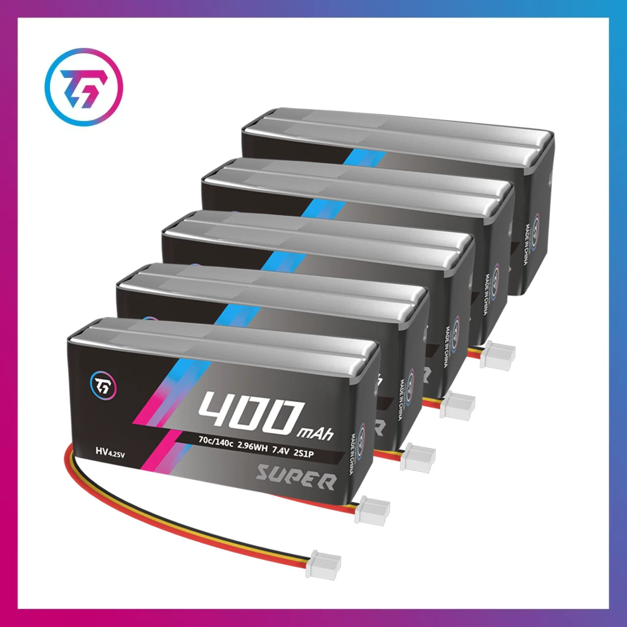 TG Super 400Mah 2S 7.6V 70C 1/24 RC DRIFT CAR Lithium Battery PH2.0 PLUG