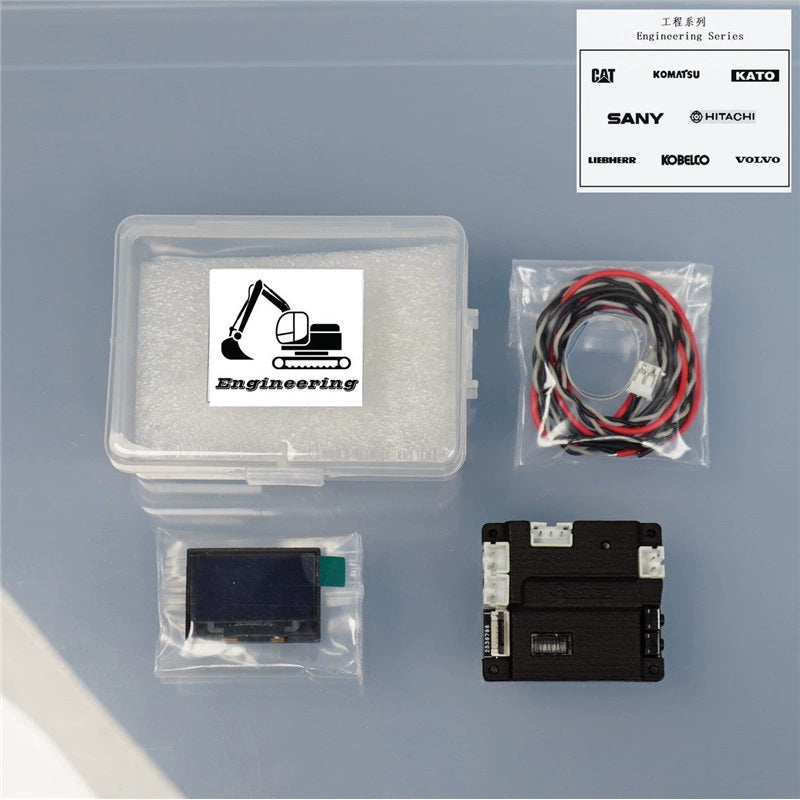 1/14 Tamiya Tractor Hydraulic Excavator LCD Interior Screen Voltmeter Thermometer Pressure Gauge