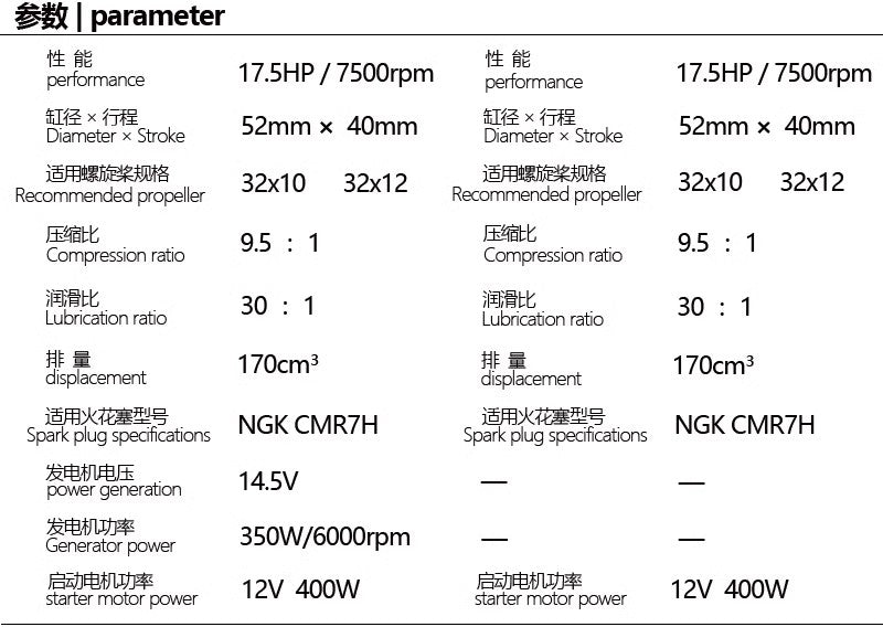 DLE 170 RC Fixed-wing Aircraft with Electric Start Petrol Twin-cylinder Air-cooled Engine