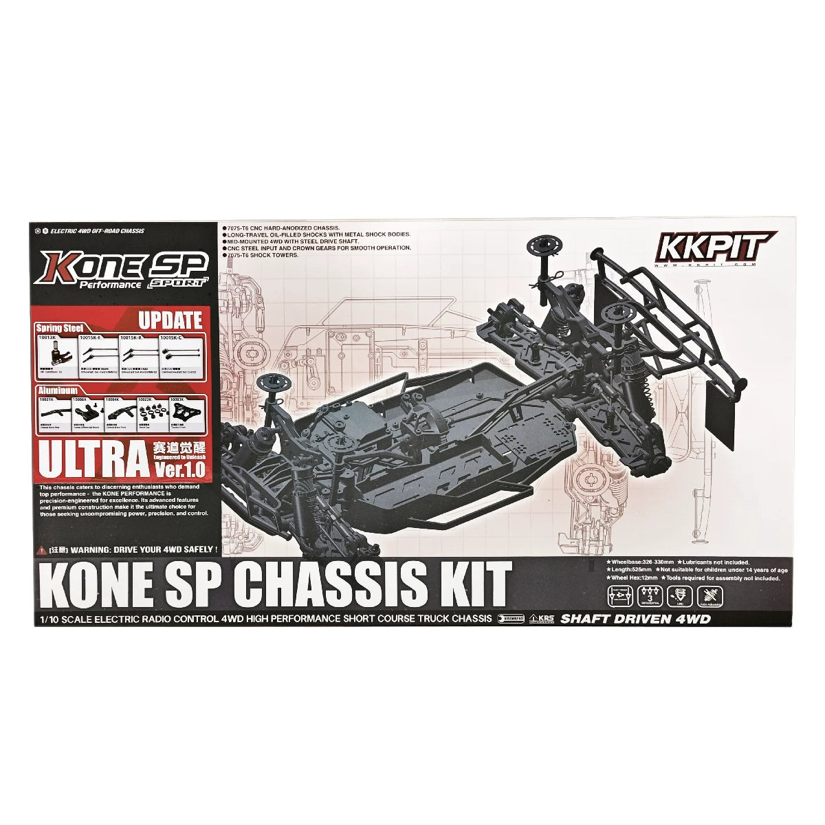 KKPIT-KONE SP ULTRA 1/10 RC CAR Frame KIT 330mm Wheelbase