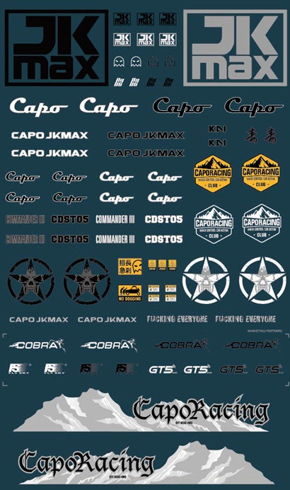 CAPO CD15827 JKMAX 1/8 Rc Car shell Parts