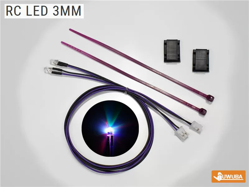 1/14 TAMIYA RC TRACTOR 4-in-1 PH2.0 LED MFC-03 01 3MM 5MM LED Light 5pcs