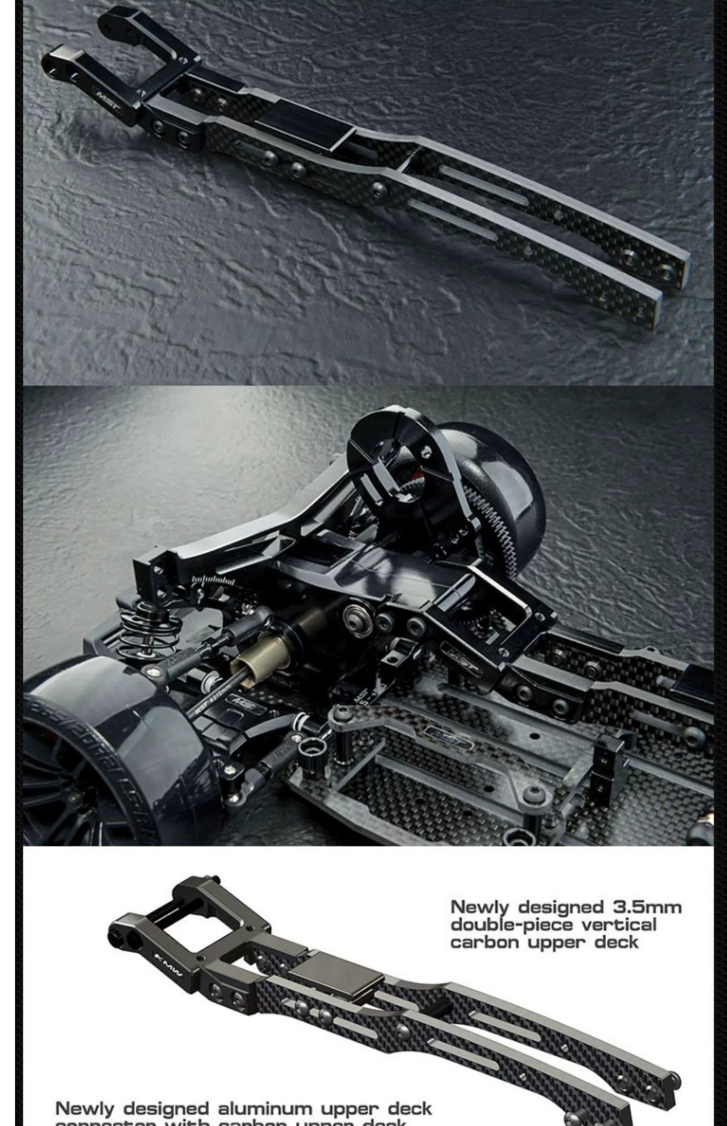 MST RMX3.0 KMW 1/10 Full OP RRX RC DRIFT CAR Frame 532195BK