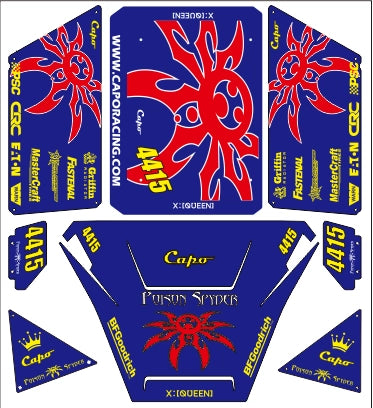 CAPO QUEEN CD1582X 1/8  Remote Control Climbing Car Body Sticker