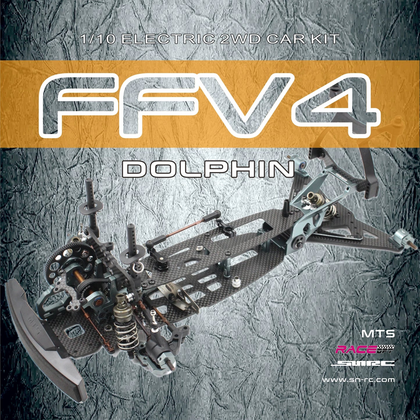 SNRC 1/10 FFV4 RC CAR Front Drive Belt Drive Carbon Fiber Frame