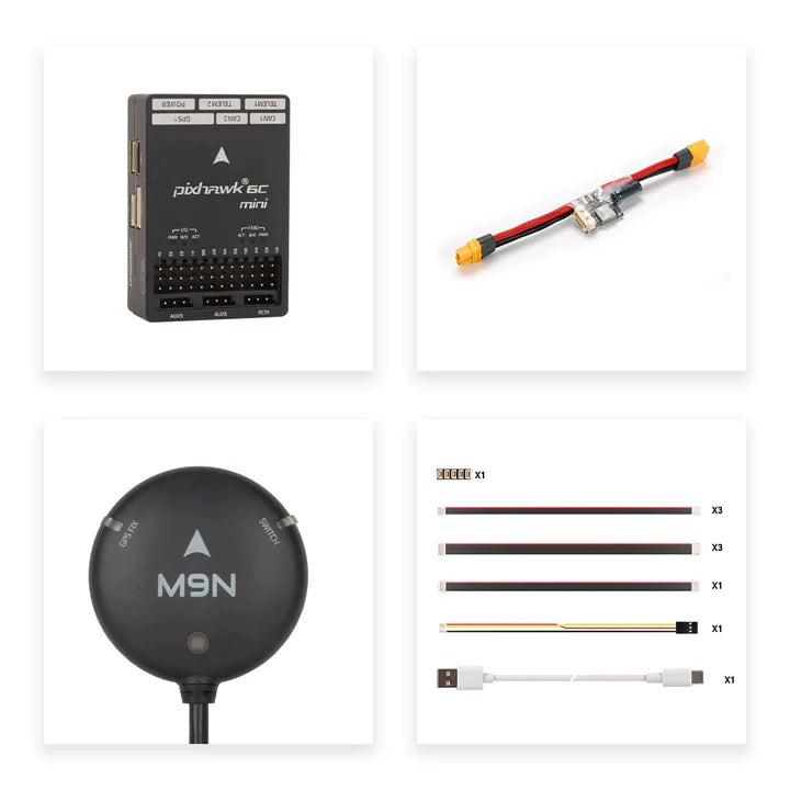 Holybro Pixhawk 6C Mini Flight Control PM02 V3 PM06 Power Module M9N M10 GPS Kit