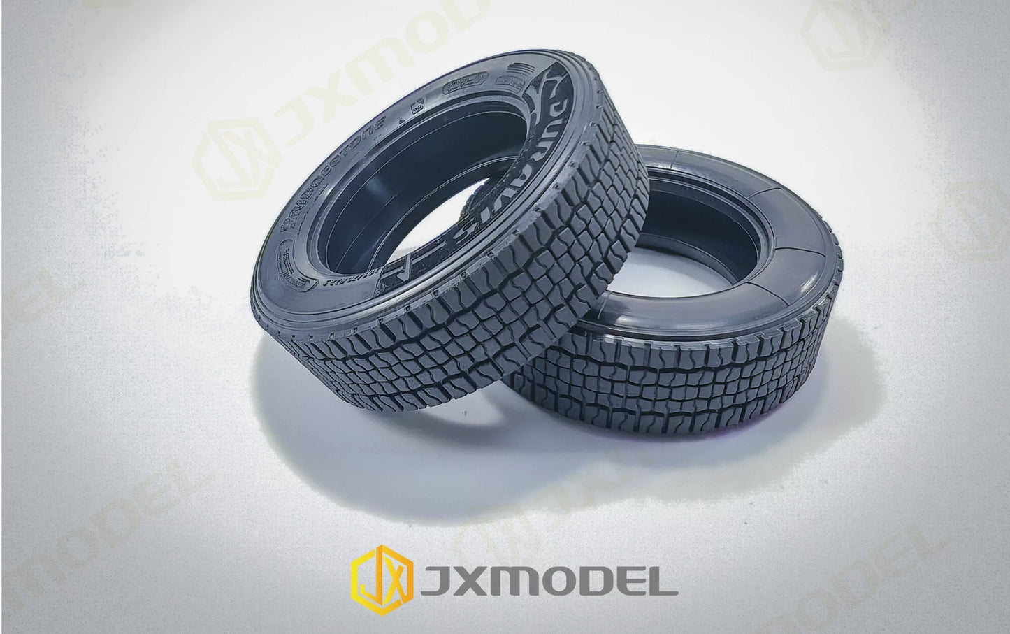 JXmodel 1/14 Tamiya Rc Tractor European 73mm Wide Narrow Rubber Tires 1 Pair