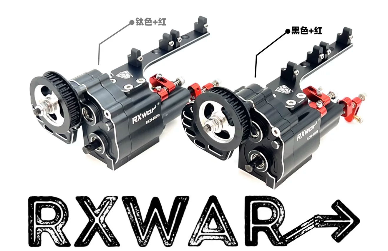 RXwAR RXscx10 All-Metal Two-Speed Transmission for 1/10 Scx10 Rc Car