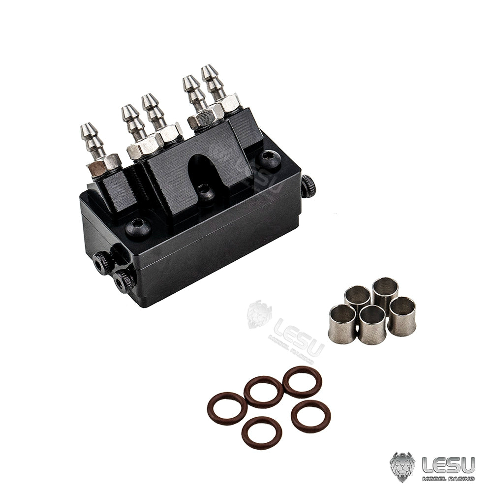 Lesu 1/14 AOUE LR960 Rc Hydraulic 5-way Oil Nozzle Quick Change Coupler  Y-1560 Y-1560-A Y-1560-B