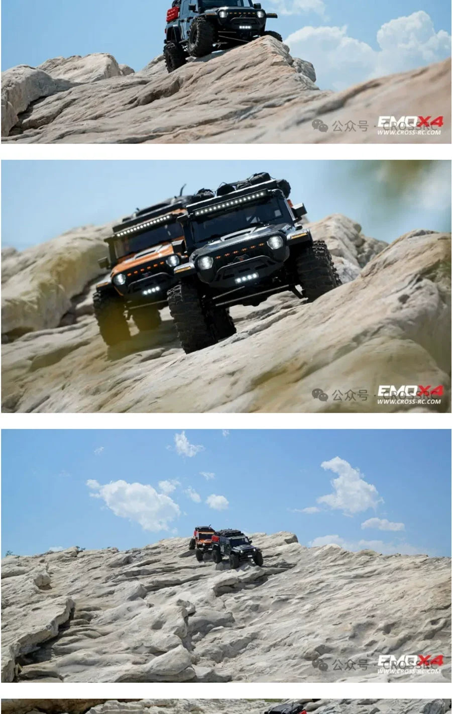 CROSSRC EMO X4 Big Leopard 1/8 Brushless Rc Climbing Vehicle 4WD Off-Road Vehicle RTR