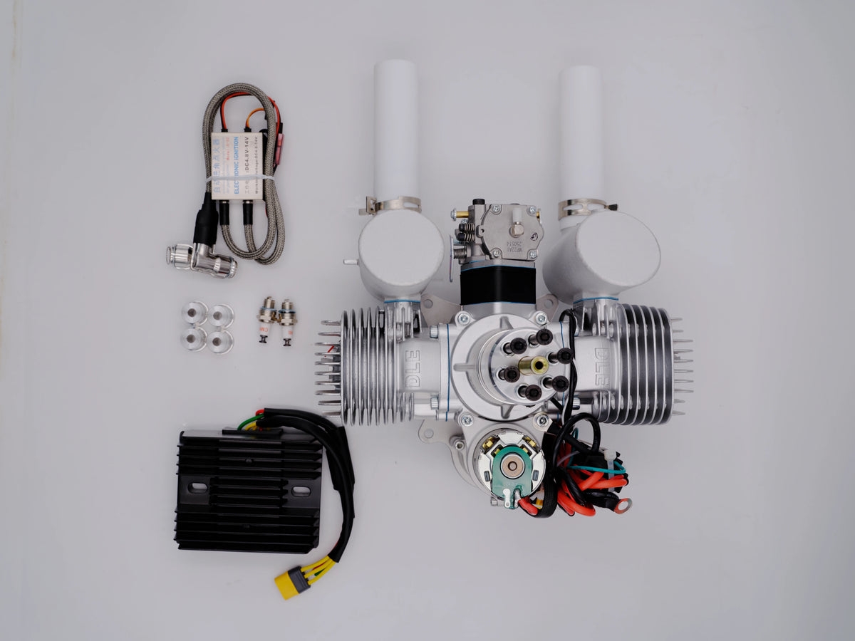 DLE 120 Electric Start with Generator Twin Cylinder Engine for Rc Fixed-wing Aircraft