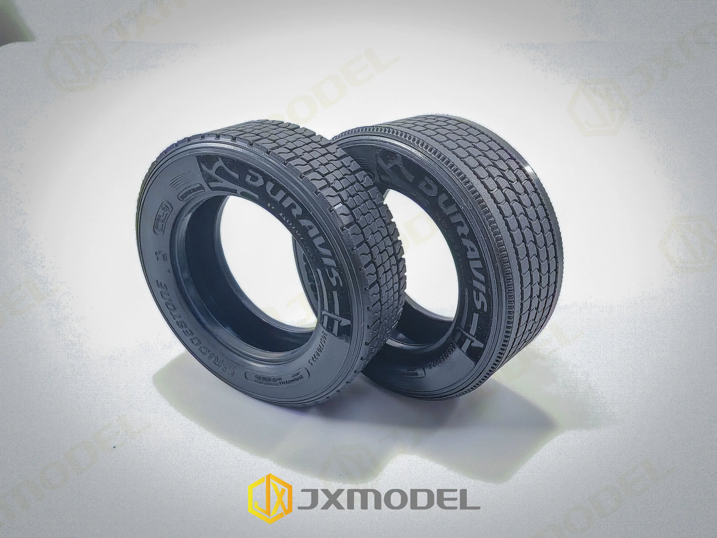 JXmodel 1/14 Tamiya Rc Tractor European 73mm Wide Narrow Rubber Tires 1 Pair