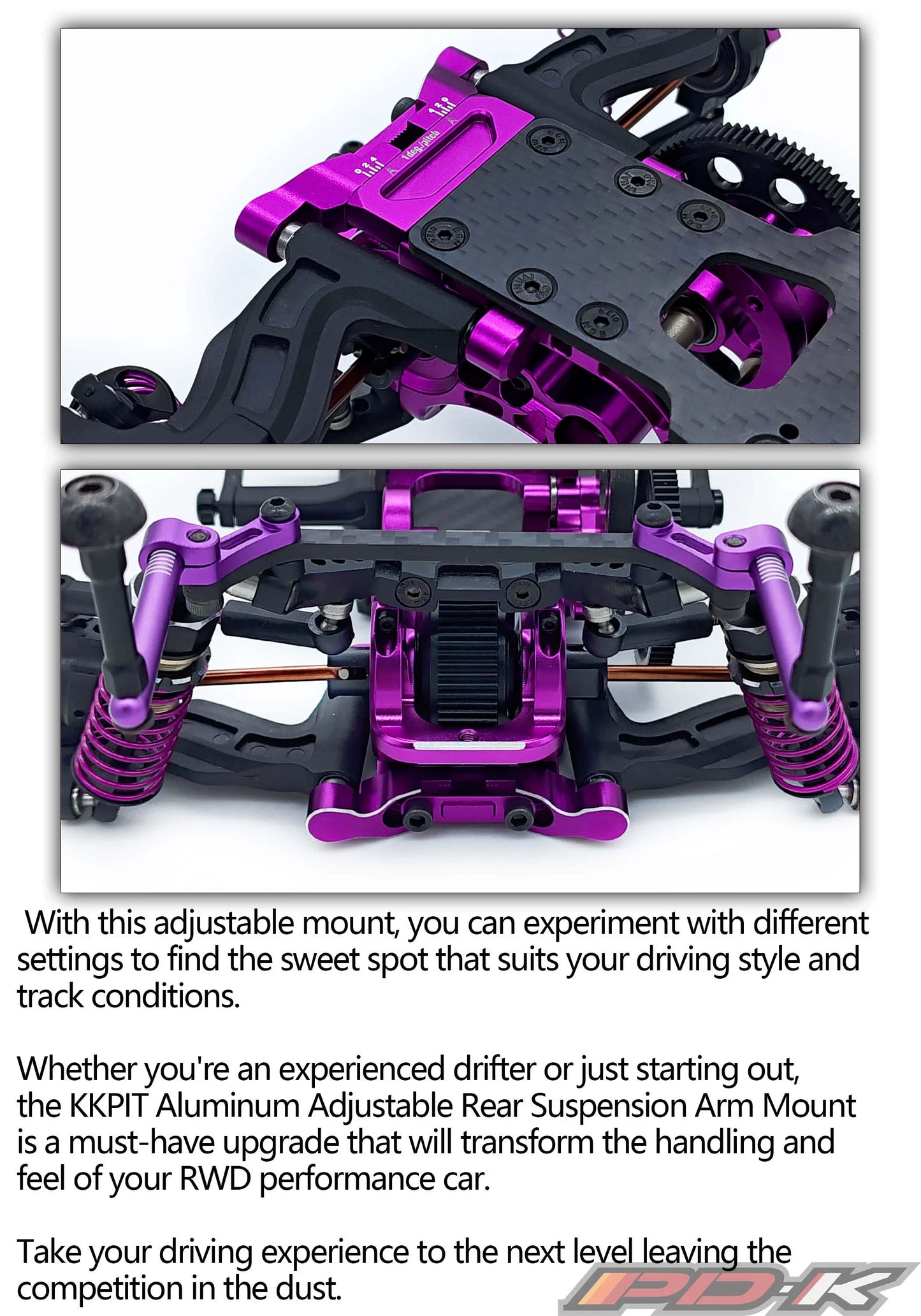 KKPIT PDK 1/10 Rc Drift Car Metal Adjustable Rear Arm Yard Rear 31913K