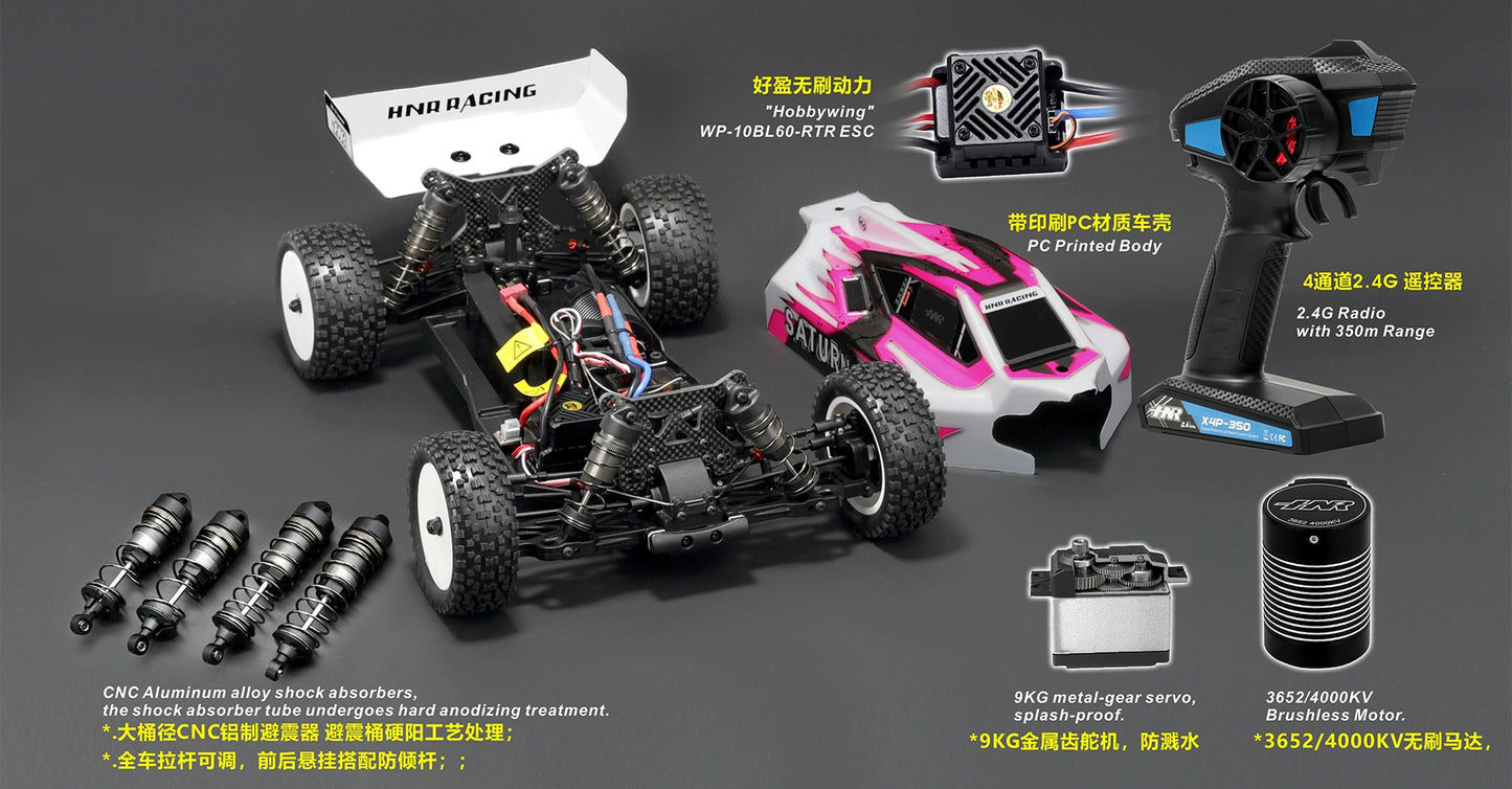 HNR H9806 SATURN 4wd Brushless 1/10 Rc Car Kit RTR