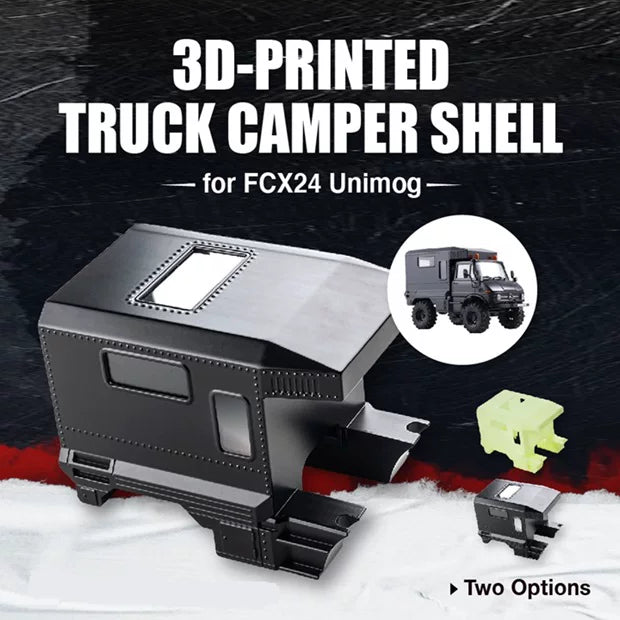 3D Printed Plastic Carriage for FMS 1/24 FCX24 Unimog RC CAR