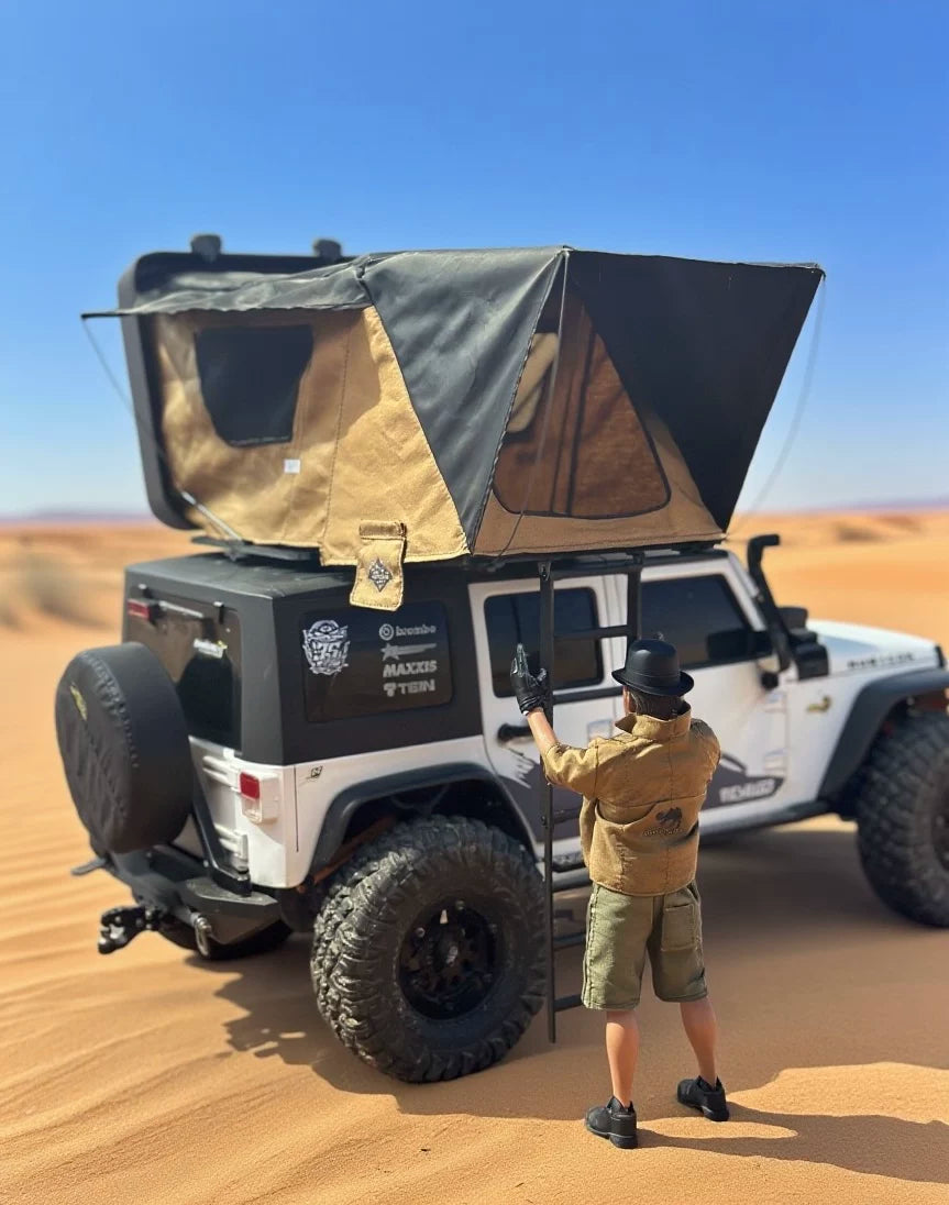 1/10 RC CAR Universal Foldable Luggage Rack Camping Tent Plastic Model