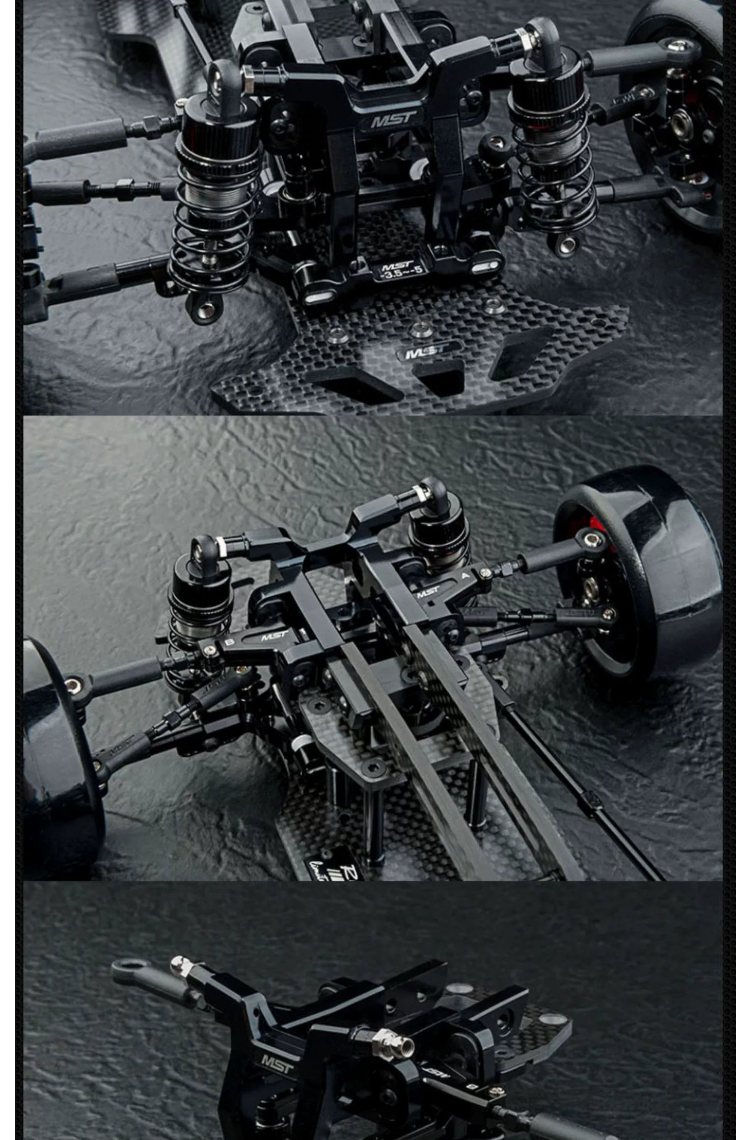 MST RMX3.0 KMW 1/10 Full OP RRX RC DRIFT CAR Frame 532195BK