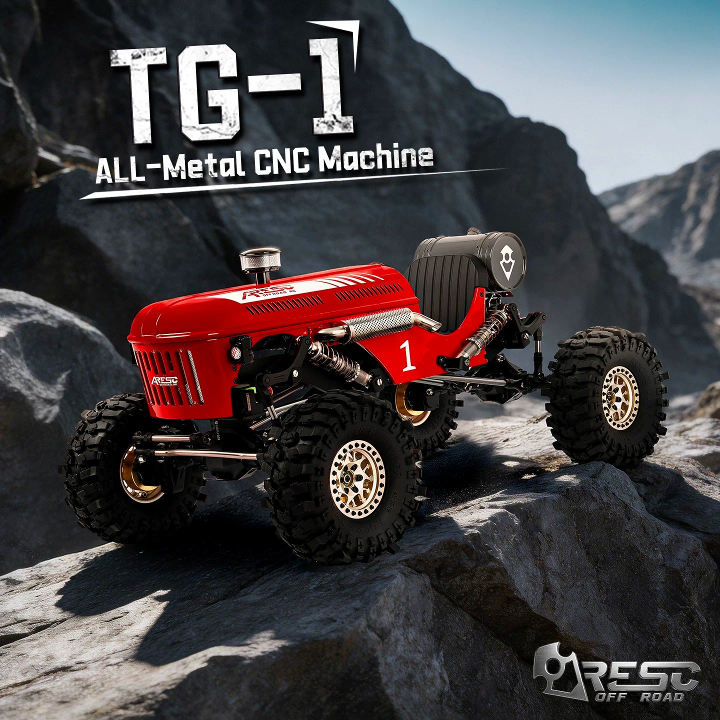 ARESC TG1 1/10 All Metal RC CAR Red Coated RTR