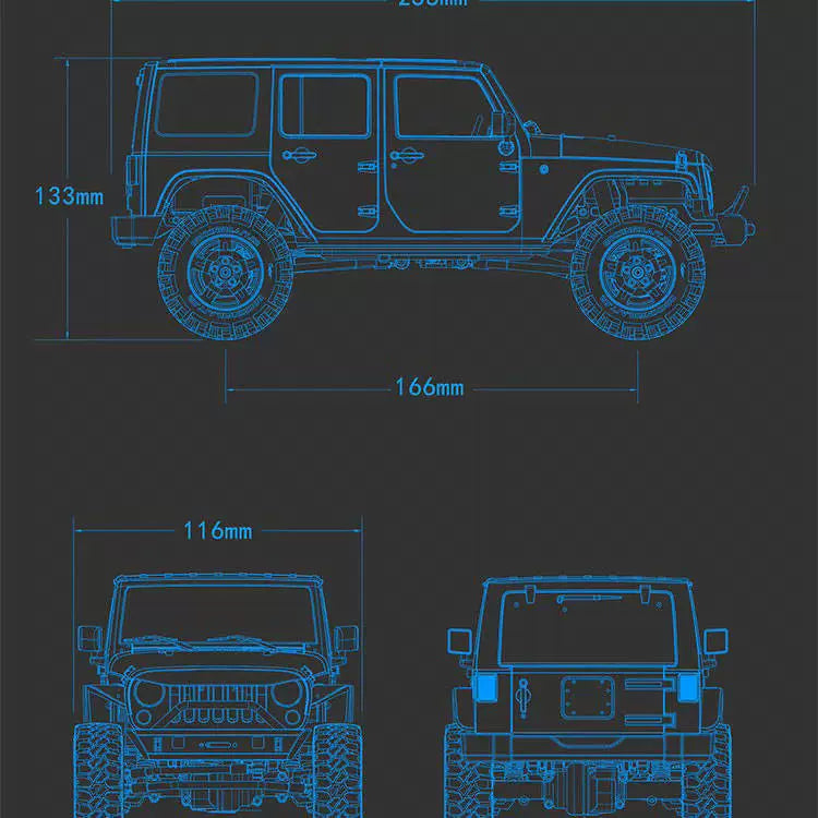 CAPO CUB2 JK 1/18 Full Metal RC Car KIT