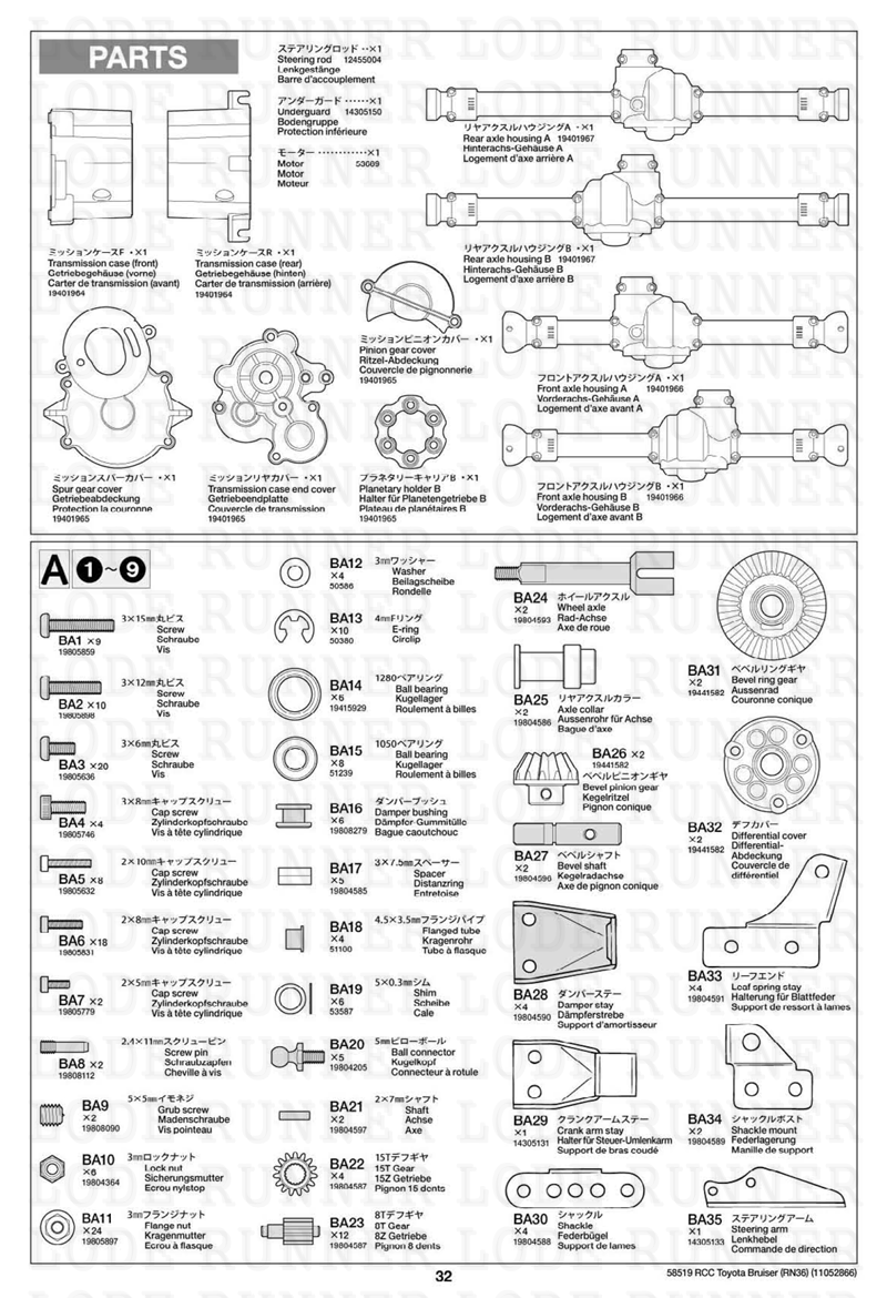 Tamiya 1/10 Rc Car Bruiser RN36 58519 KIT