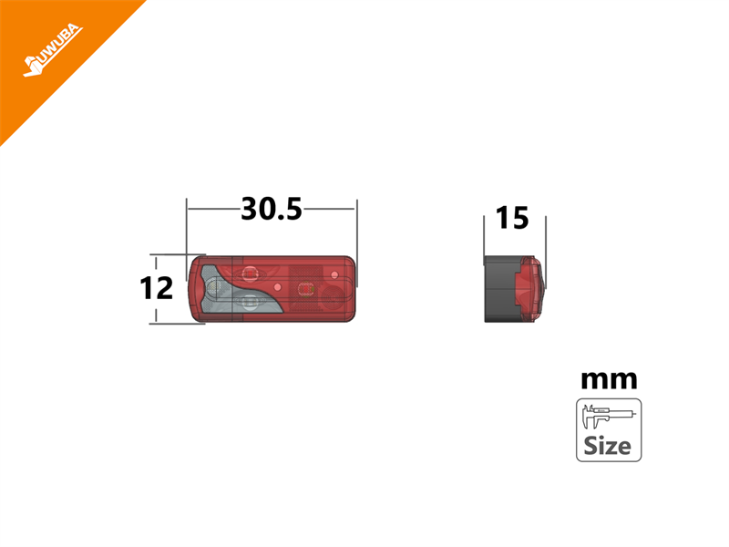 1/14 TAMIYA MAN RC Truck Tail Light DC 3V