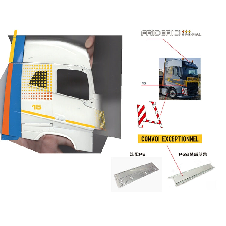 kaya 1/14 Tamiya 56375 56360 56362 FH16 Rc Tractor UV Sticker KUV004