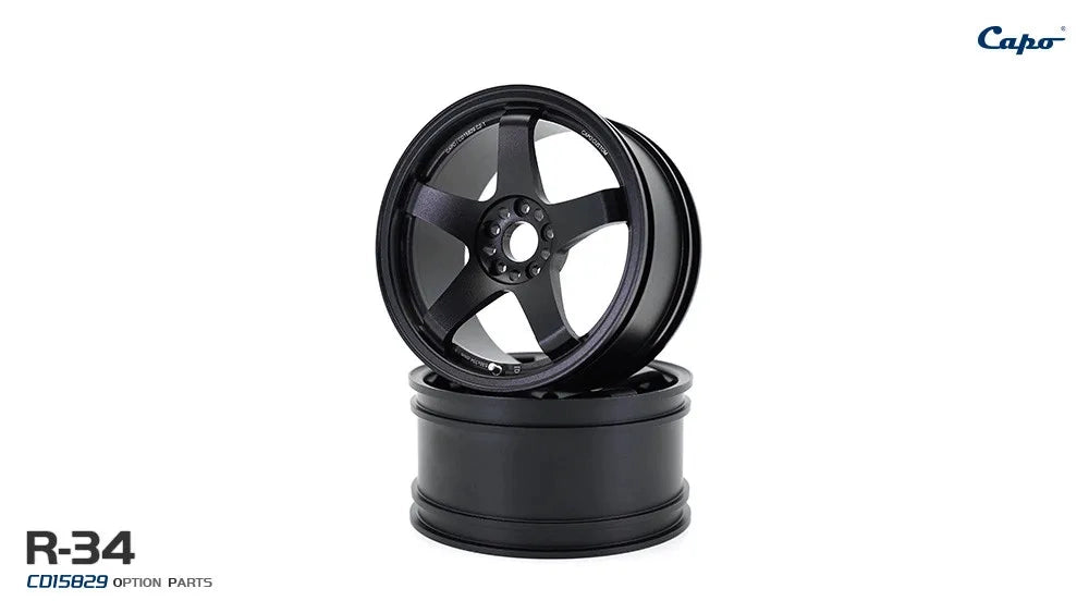Capo R34 GTR 1/8 Rc Car Five-spoke Aluminum Alloy Wheel Hub Drift Tire Tire Loading Tool