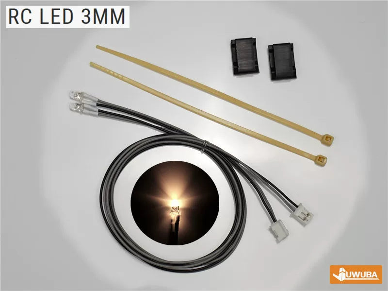 1/14 TAMIYA RC TRACTOR 4-in-1 PH2.0 LED MFC-03 01 3MM 5MM LED Light 5pcs