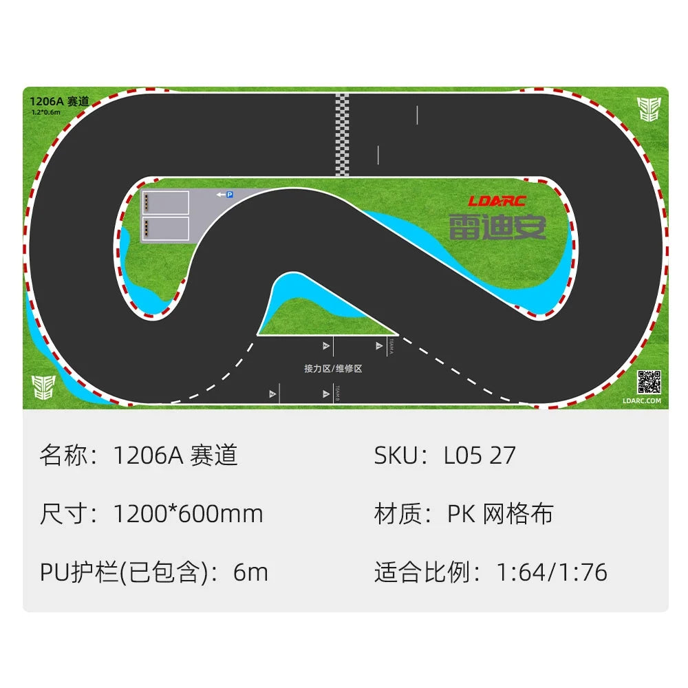 LDARC 1/64 NEZ RC DRIFT CAR RACING TRACK
