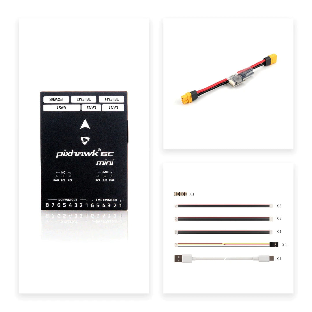 Holybro Pixhawk 6C Mini Flight Control PM02 V3 PM06 Power Module M9N M10 GPS Kit