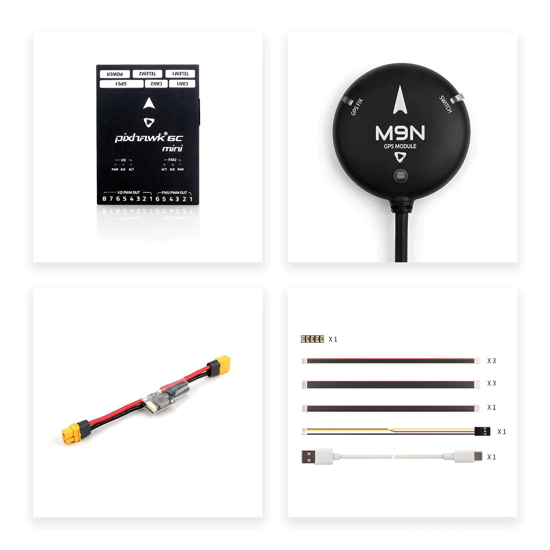 Holybro Pixhawk 6C Mini Flight Control PM02 V3 PM06 Power Module M9N M10 GPS Kit
