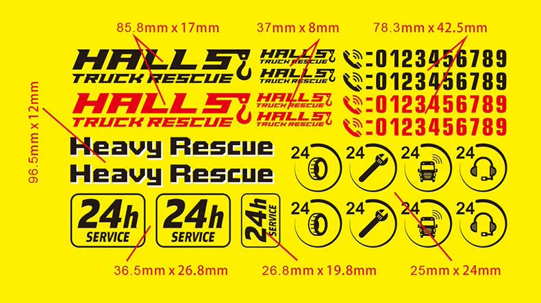 1/14 Tamiya volvo FH16 750 56360 56375 56362 Rc Tractor sticker D409