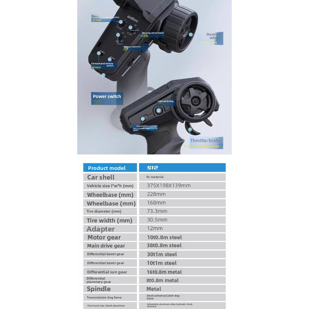 UDIRC GR S12 1/12 4WD Brushless RC CAR RTR