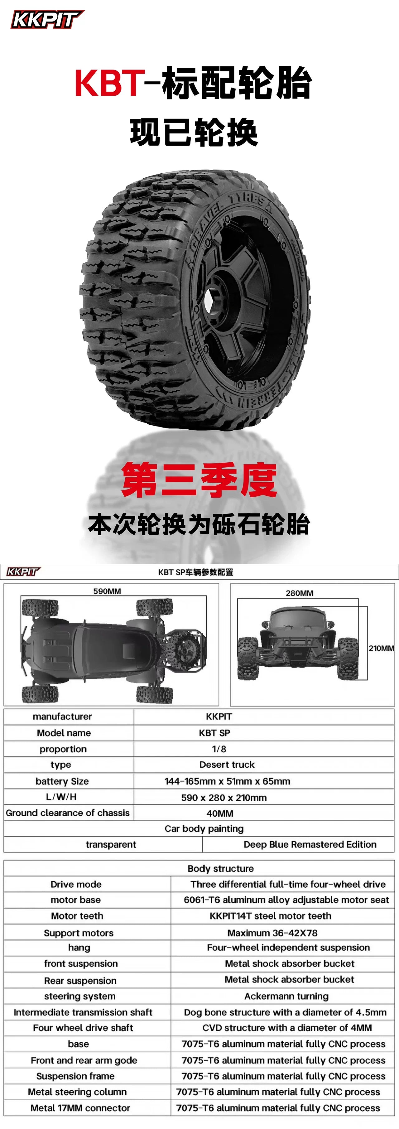 KKPIT 1/9 KONE SP TTE TRUGGY Rc Car 330MM Wheelbase KIT