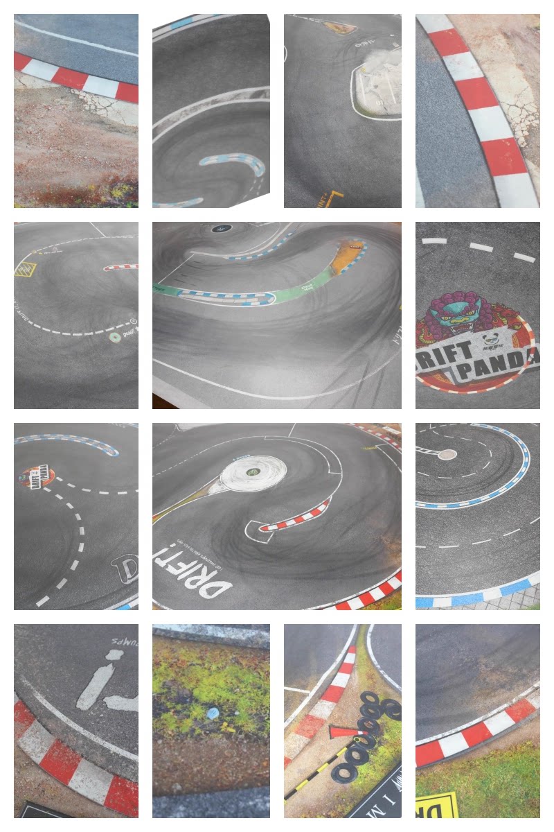 1/24 RC DRIFT CAR Large Size Pvc Composite Track Map 1.5x5.3M