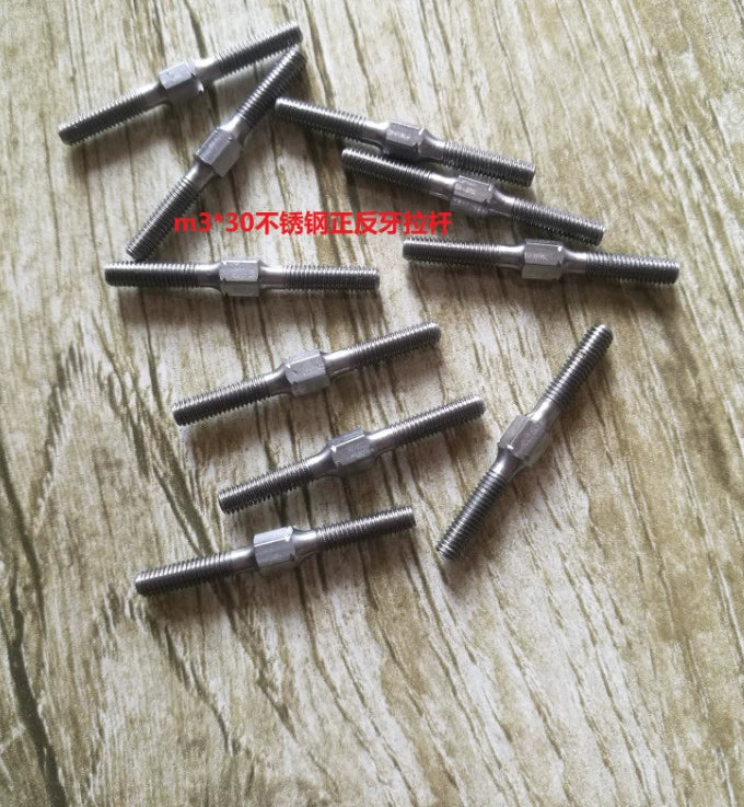 M3 Double Head Stainless Steel Tie Rod for YOKOMO YD2 Sakura MST 1/10 Rc Drift Car 10pcs