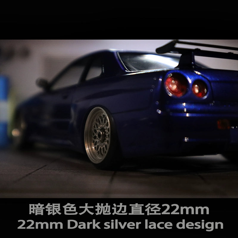 Zerorc Rw00s 1/24 RC Drift Car MR03 BBS 22mm Metal Wheels